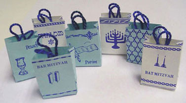 Dollhouse Miniature 7 Judaic Shopping Boxes